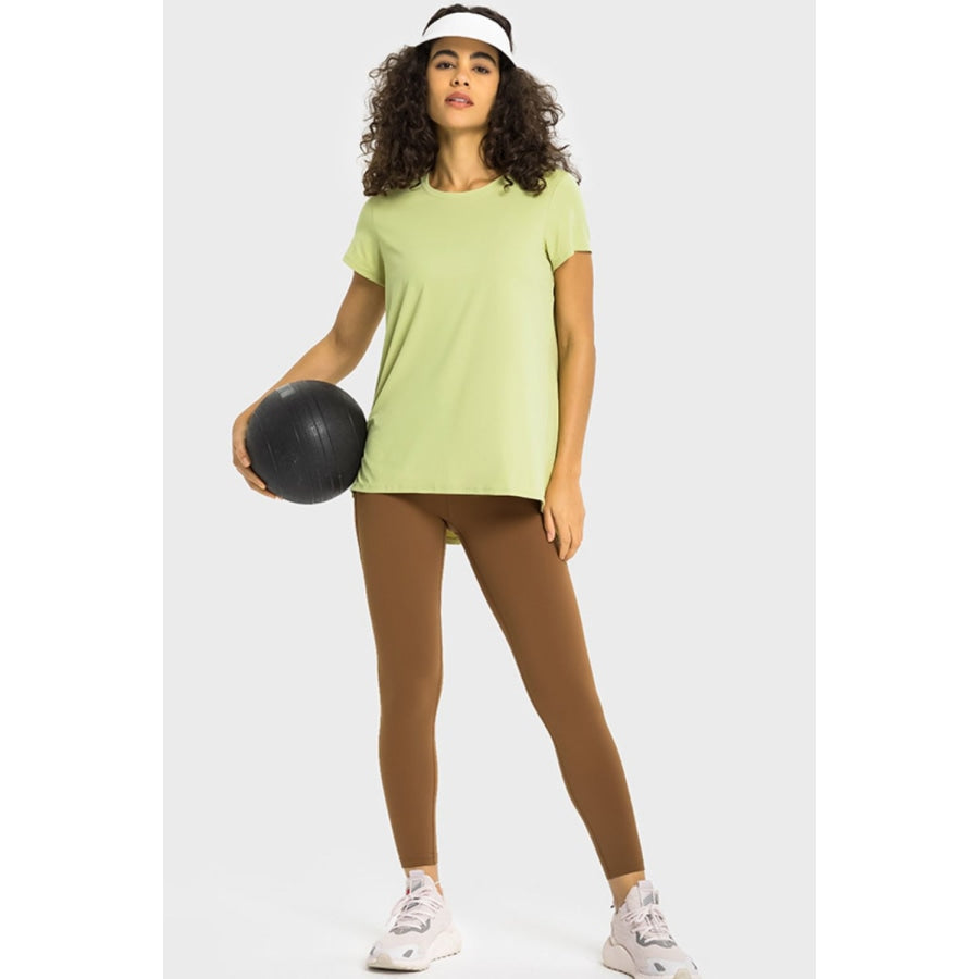 Tie Back Short Sleeve Sports Tee