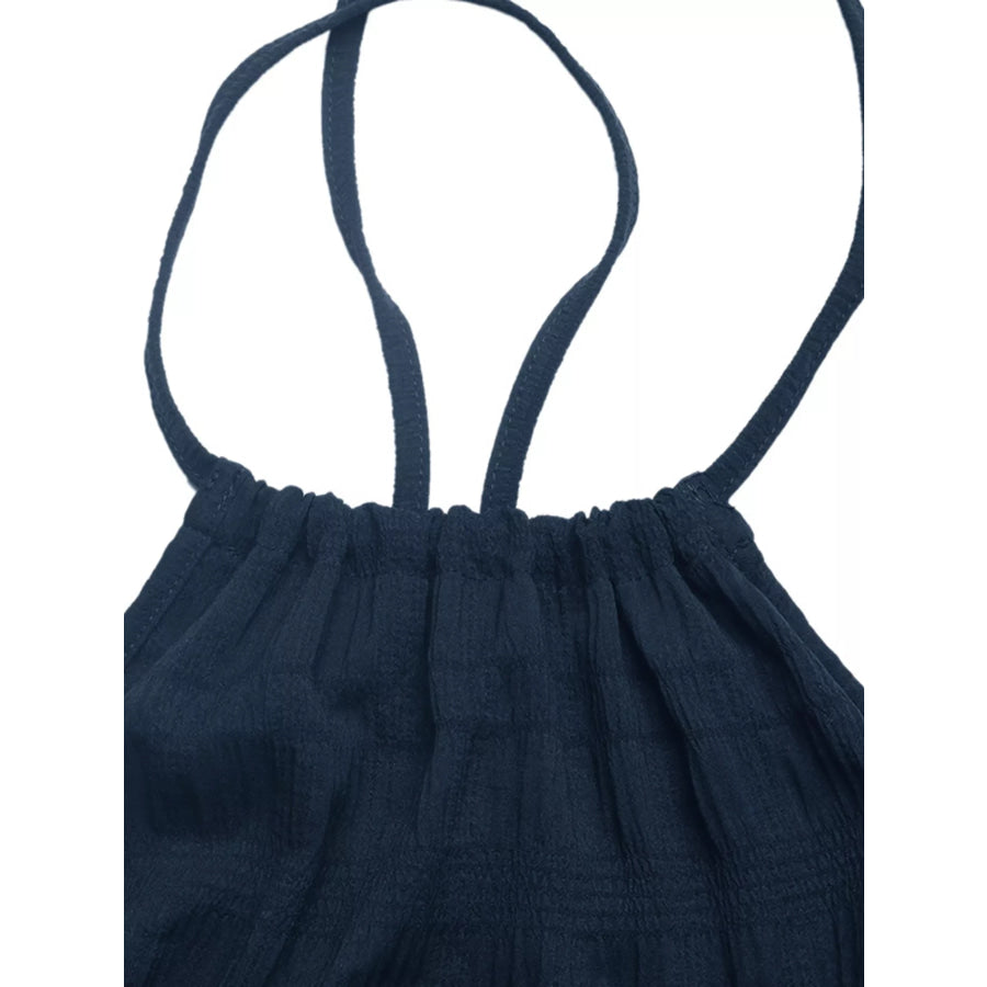 Tie Back Tiered Midi Dress Apparel and Accessories