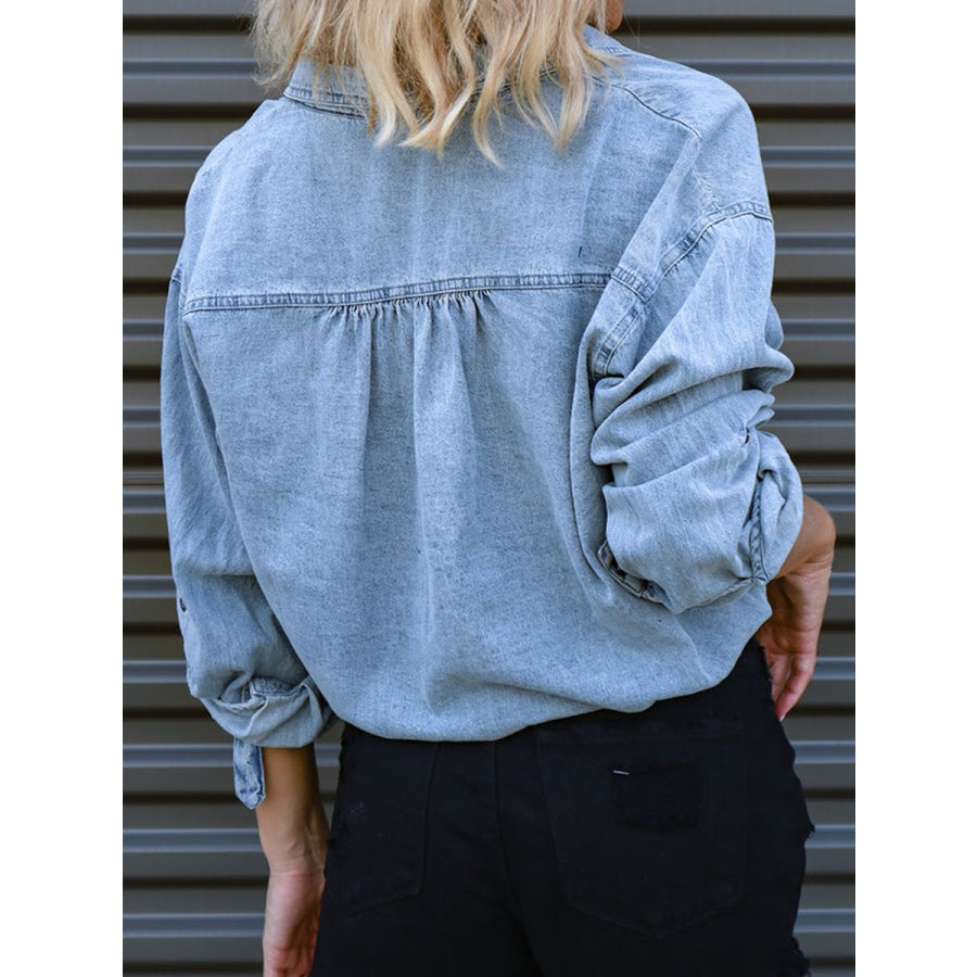 Tie Detail Denim Top