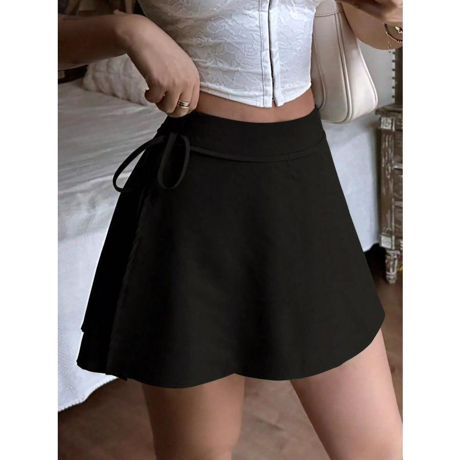 Tie Detail Mini Skort Apparel and Accessories