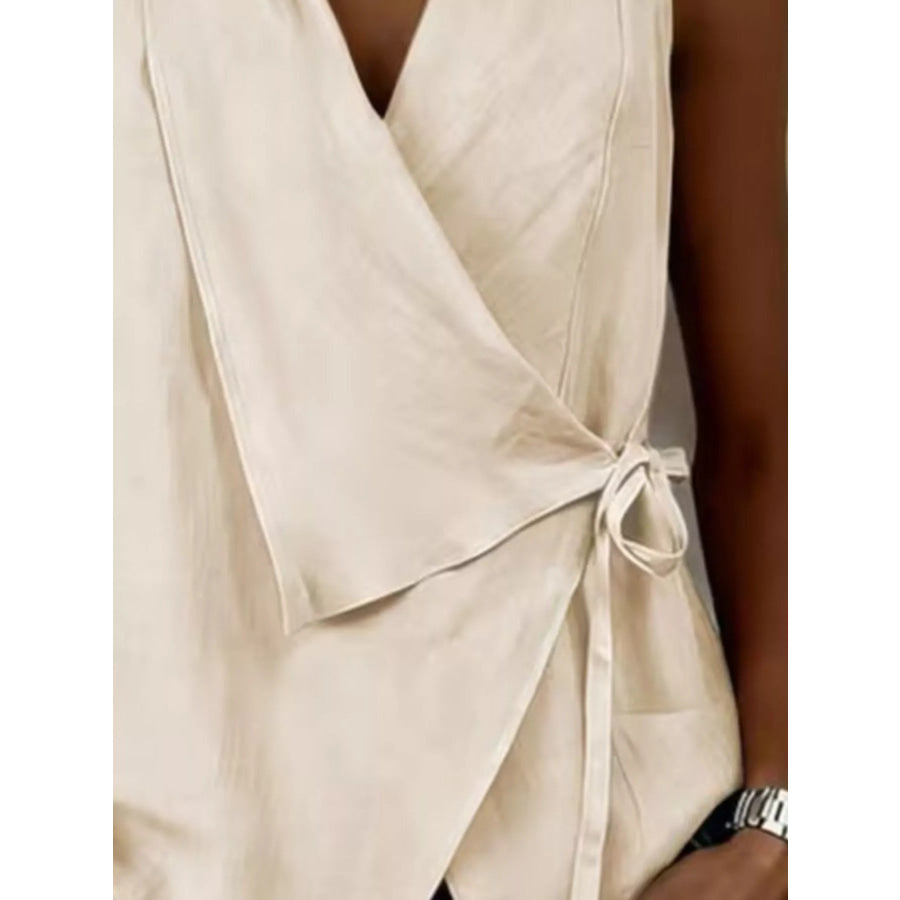 Tie Detail Sleeveless Top Apparel and Accessories