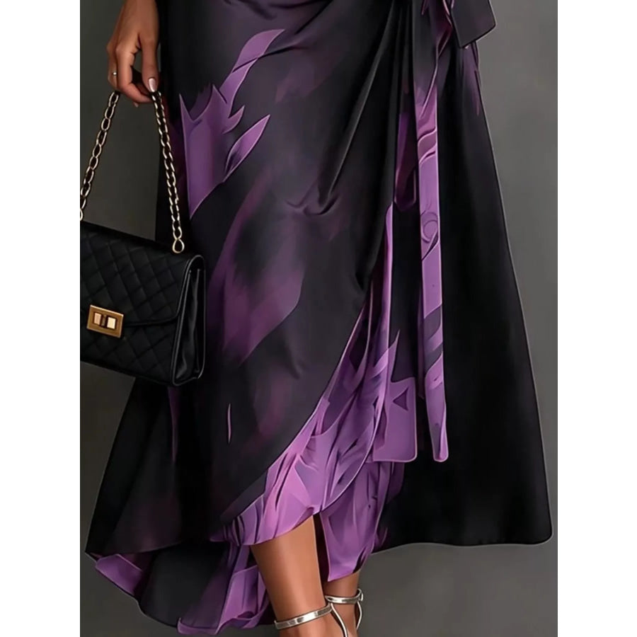 Tie Detail Surplice Dress Apparel and Accessories