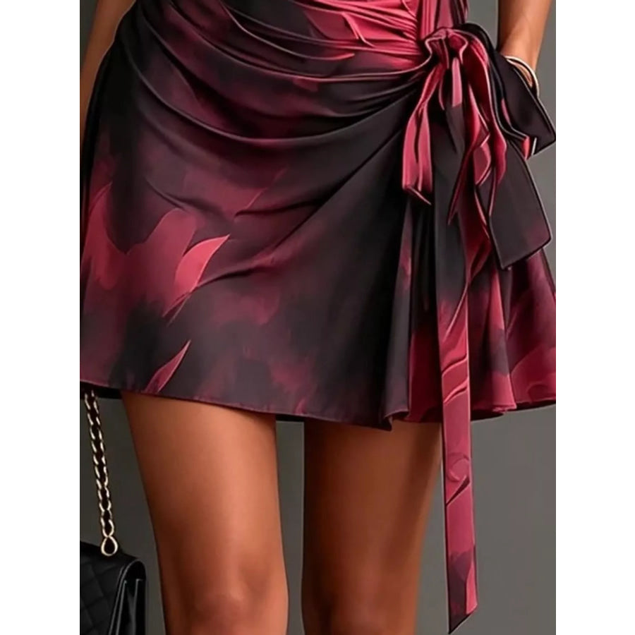 Tie Detail Surplice Dress Apparel and Accessories