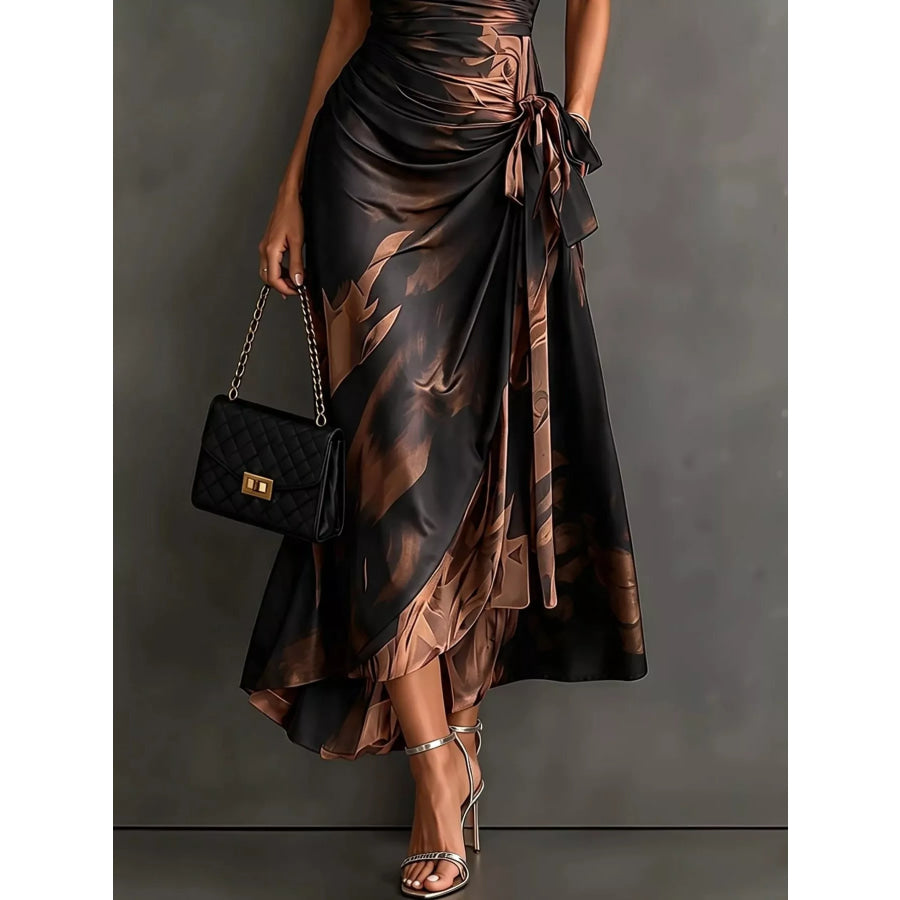 Tie Detail Surplice Dress Apparel and Accessories