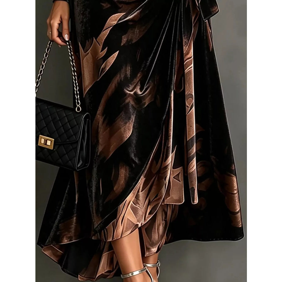 Tie Detail Surplice Dress Apparel and Accessories