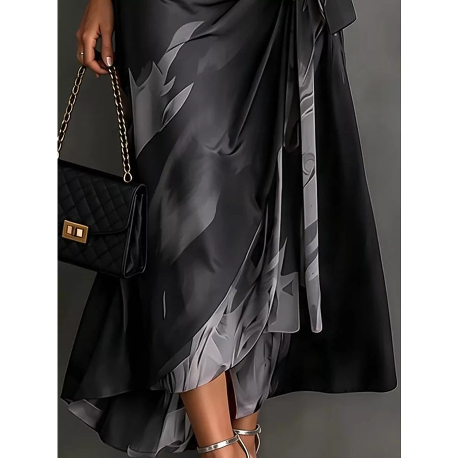 Tie Detail Surplice Dress Apparel and Accessories