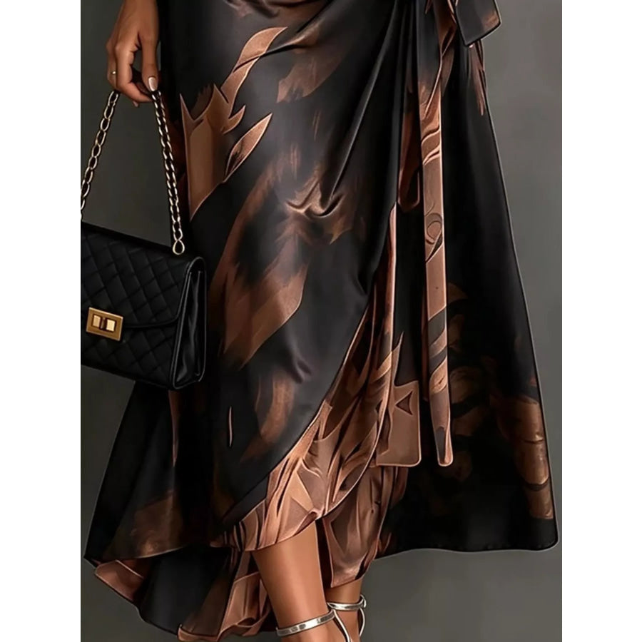 Tie Detail Surplice Dress Apparel and Accessories
