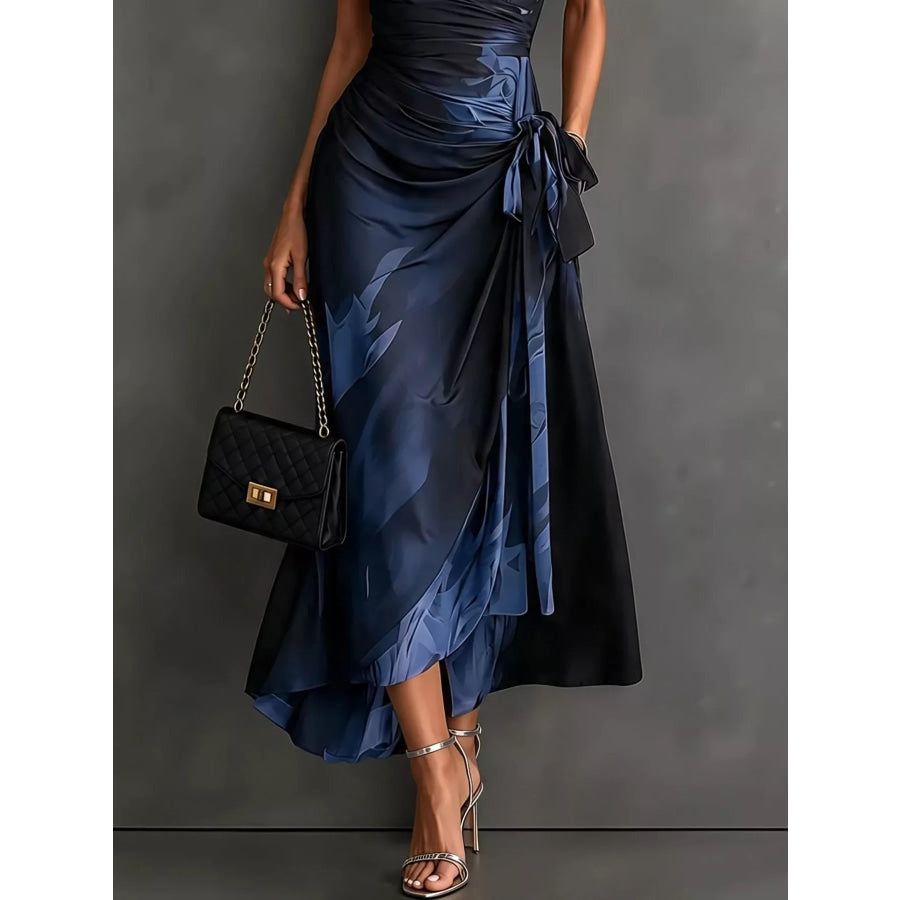 Tie Detail Surplice Dress Apparel and Accessories
