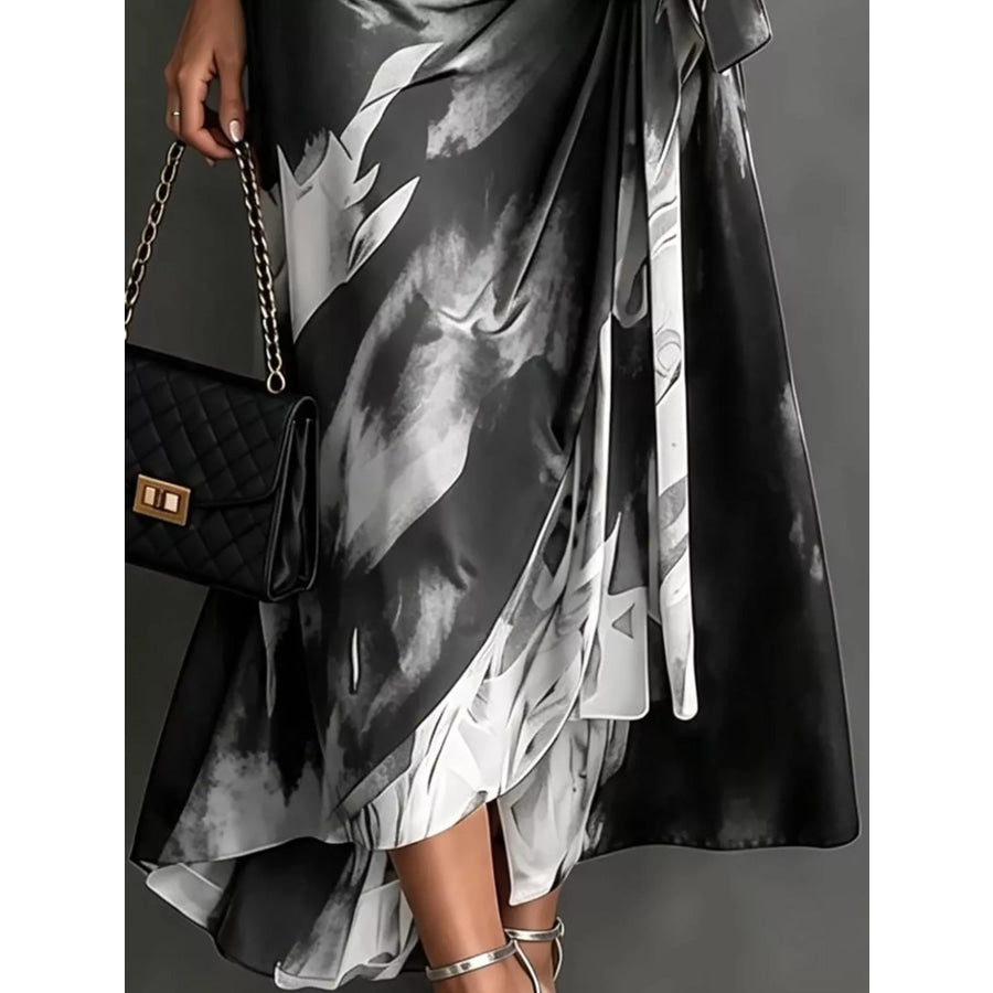 Tie Detail Surplice Dress Apparel and Accessories