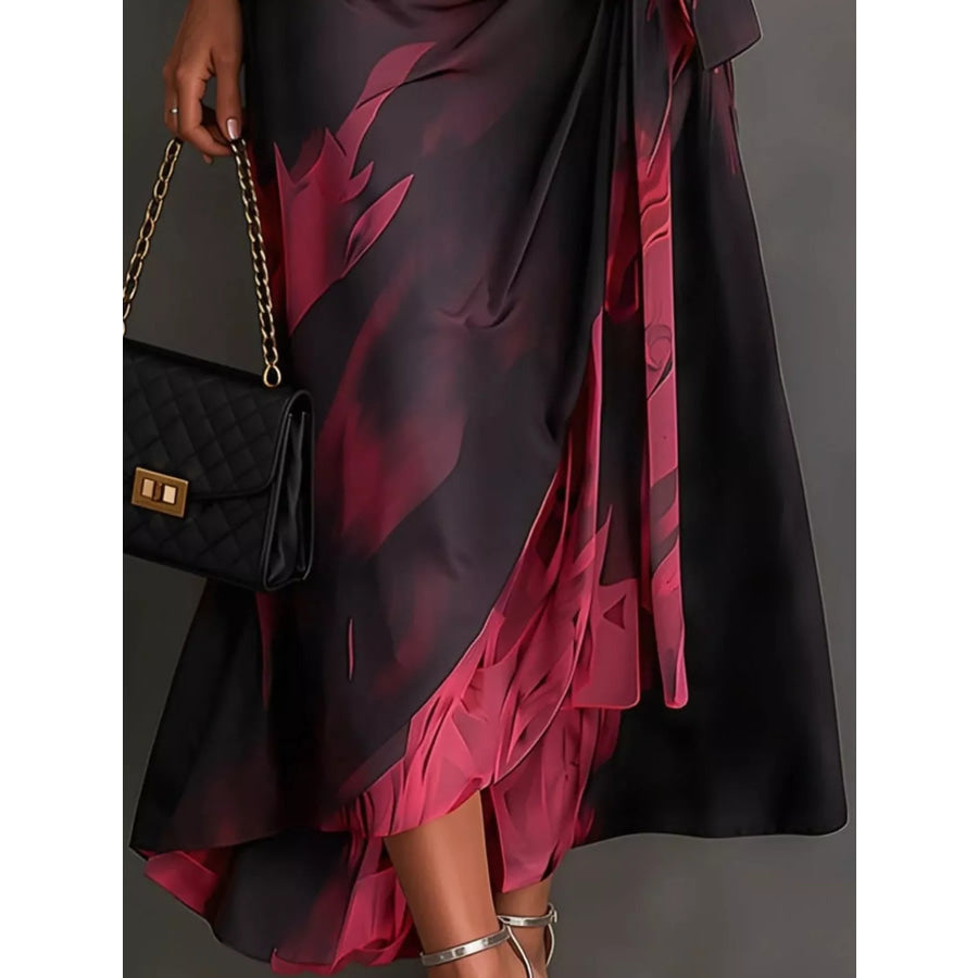 Tie Detail Surplice Dress Apparel and Accessories