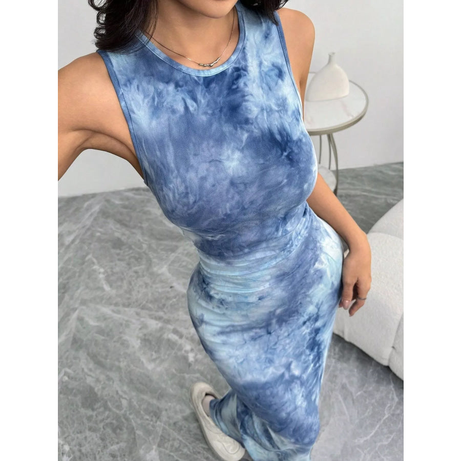 Tie-Dye Bodycon Maxi Dress Apparel and Accessories