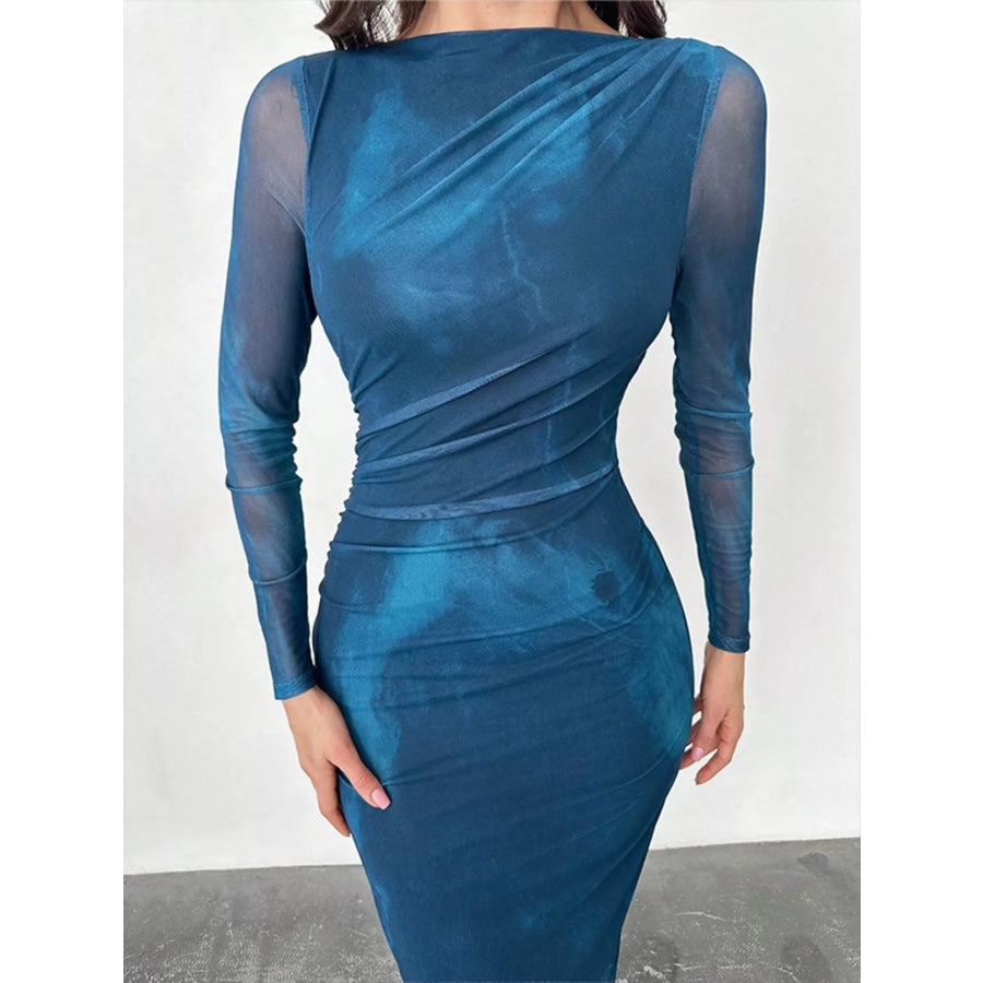 Tie-Dye Bodycon Maxi Dress Apparel and Accessories
