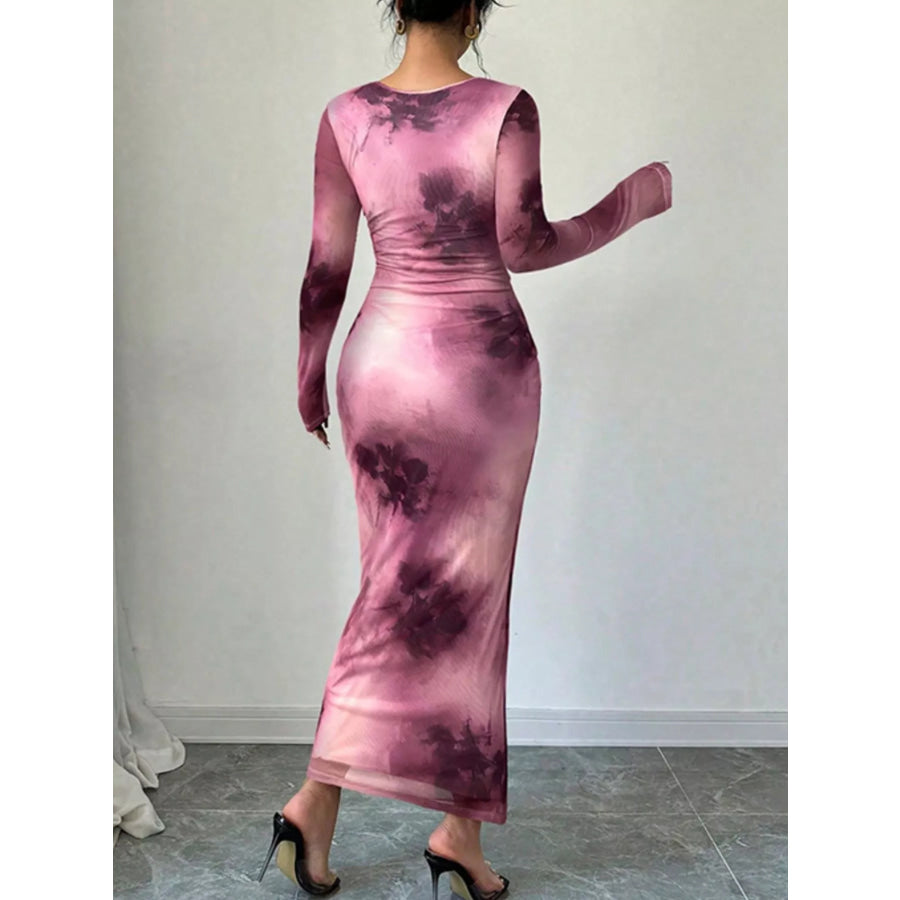 Tie-Dye Bodycon Maxi Dress Apparel and Accessories