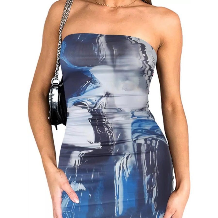 Tie-dye Bodycon Mini Dress Apparel and Accessories