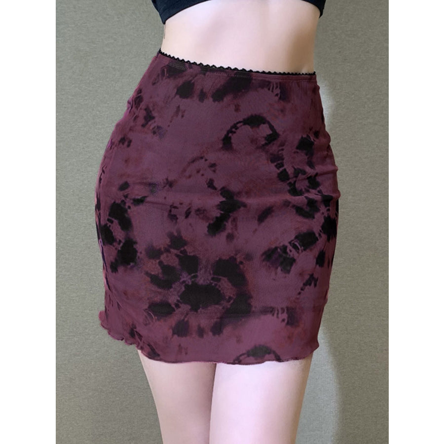 Tie-Dye Bodycon Mini Skirt Apparel and Accessories