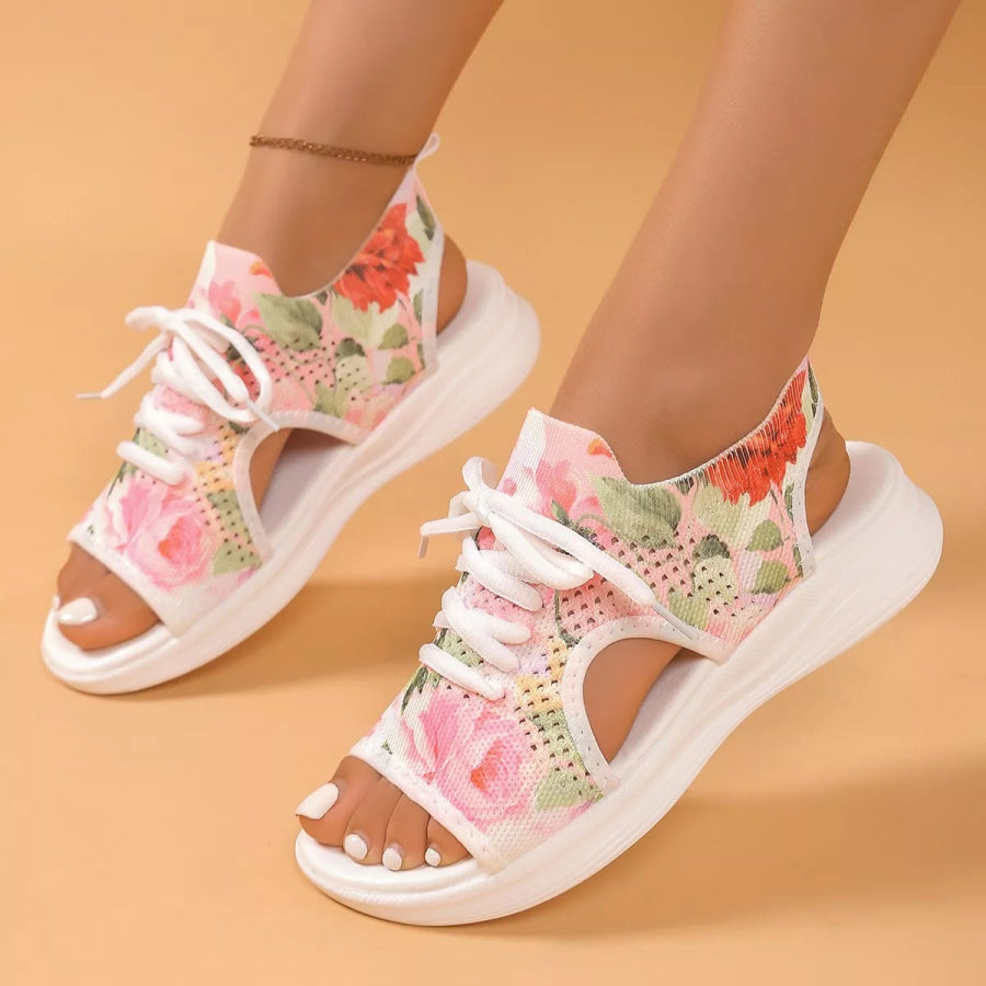 Tie-Dye Breathable Mesh Sandals Blush Pink / 36 Apparel and Accessories