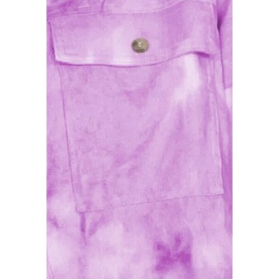 Tie-Dye Button Up Long Sleeve Shirt Clothing