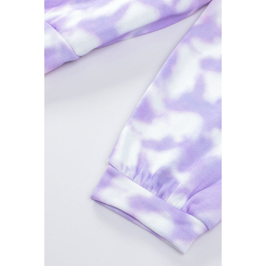 Tie-Dye Drop Shoulder Round Neck Sweatshirt