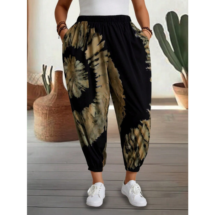 Tie-Dye Elastic Waist Pants Apparel and Accessories