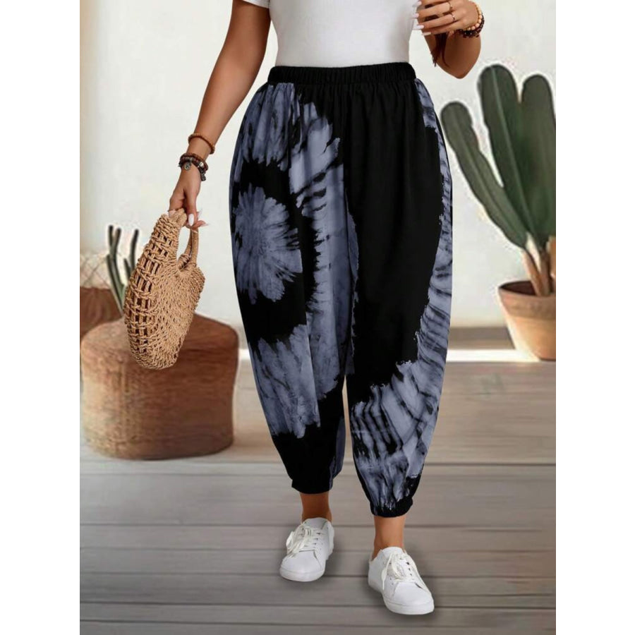 Tie-Dye Elastic Waist Pants Apparel and Accessories