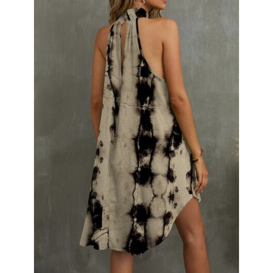 Tie - Dye Grecian Neck Dress Apparel and Accessories