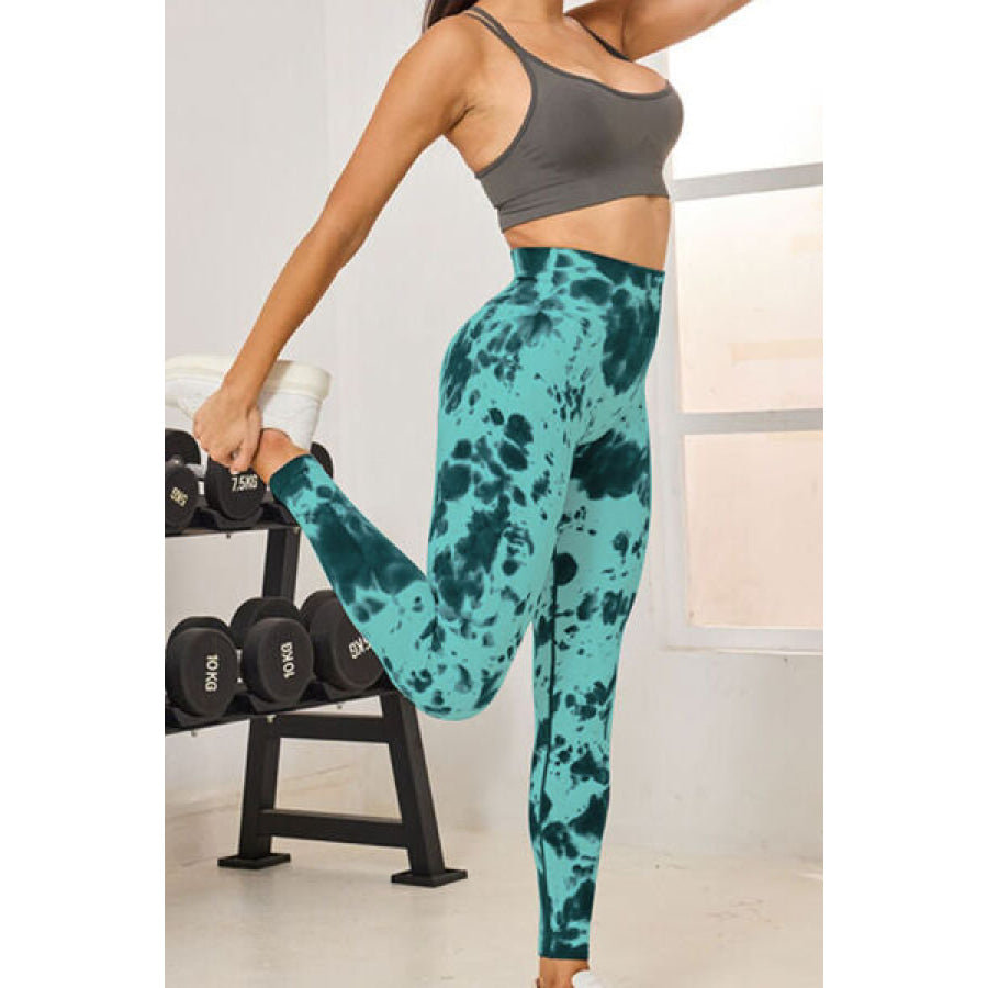 Tie - Dye High Waist Active Leggings Apparel and Accessories