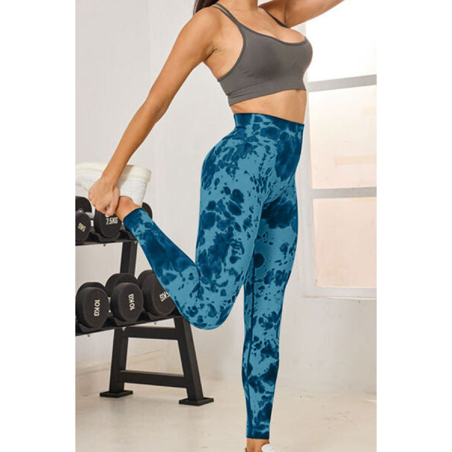 Tie - Dye High Waist Active Leggings Apparel and Accessories