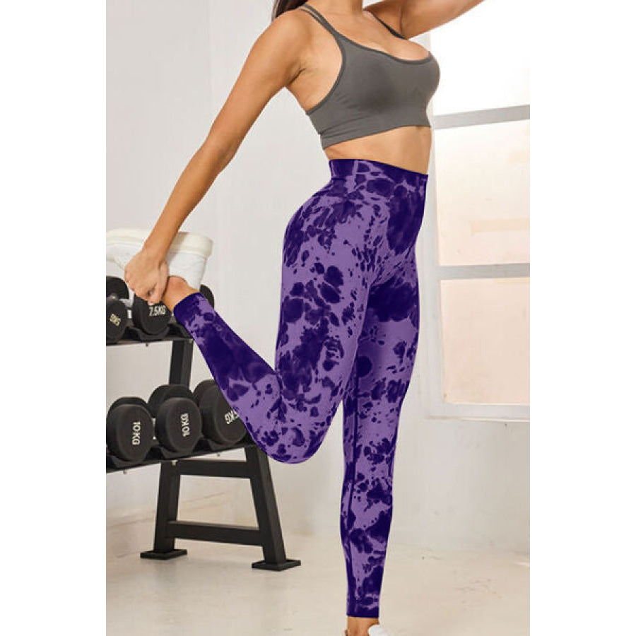 Tie - Dye High Waist Active Leggings Apparel and Accessories