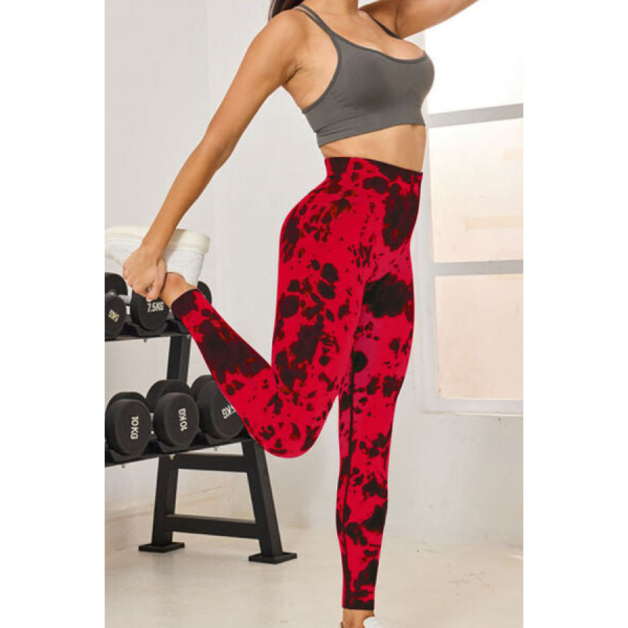 Tie - Dye High Waist Active Leggings Apparel and Accessories