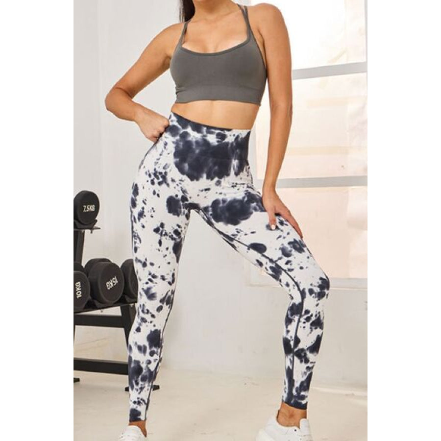 Tie - Dye High Waist Active Leggings Apparel and Accessories