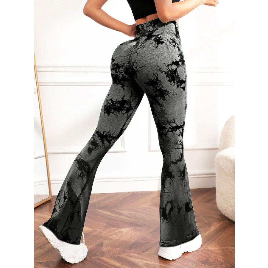 Tie-Dye High Waist Active Leggings Dark Gray / S Apparel and Accessories