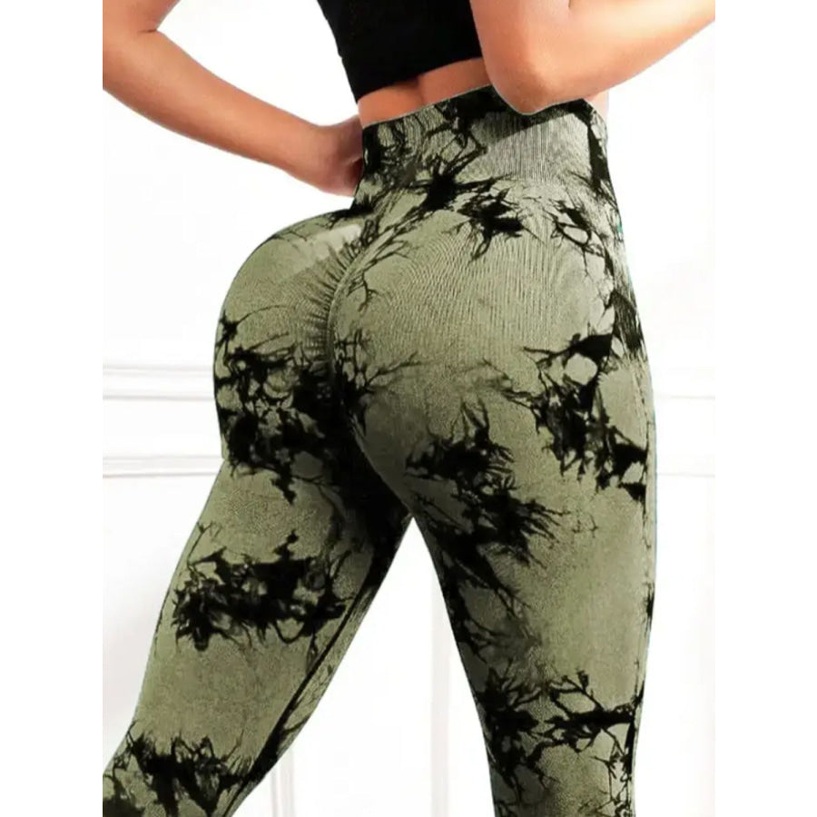 Tie-Dye High Waist Active Leggings Apparel and Accessories