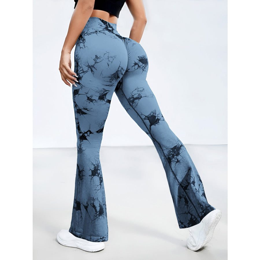 Tie-Dye High Waist Active Leggings Light Blue / S Apparel and Accessories