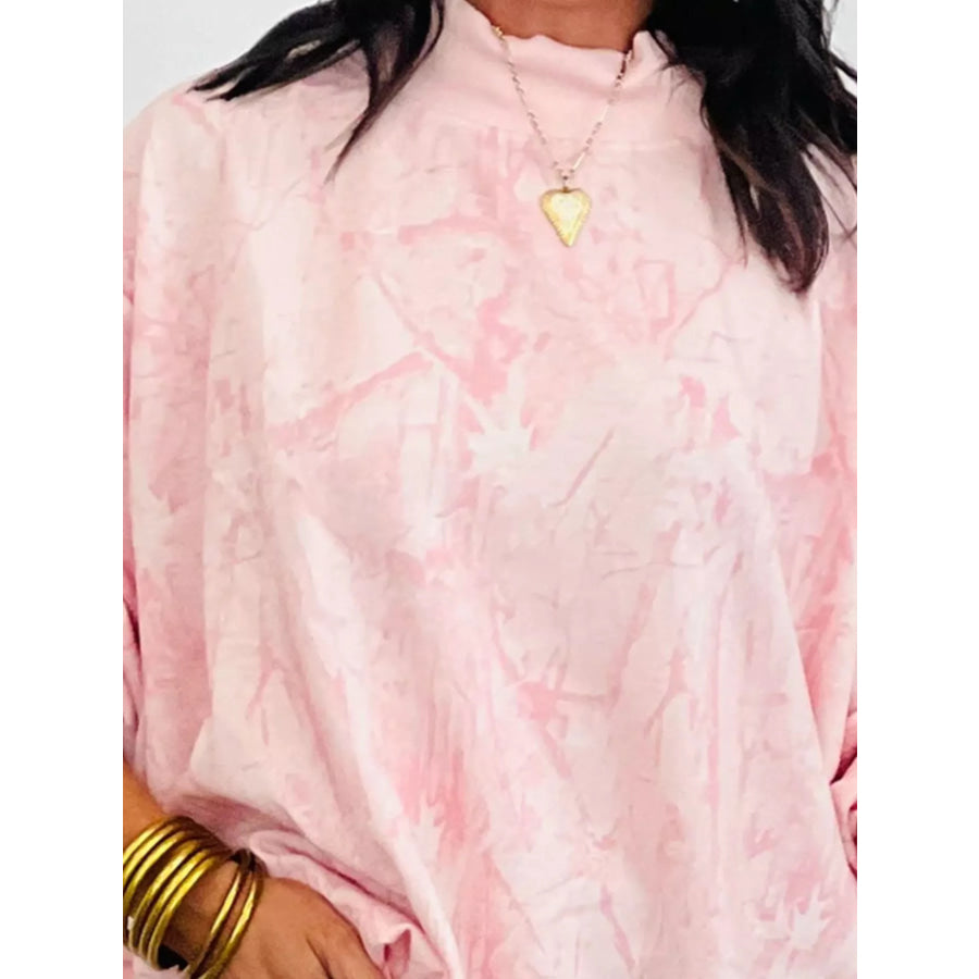 Tie-Dye Oversized Mock Neck Sweatshirt Apparel and Accessories