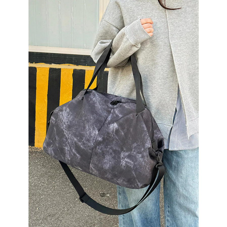 Tie-Dye Pattern Large Capacity Travel Bag Black / One Size Apparel and Accessories