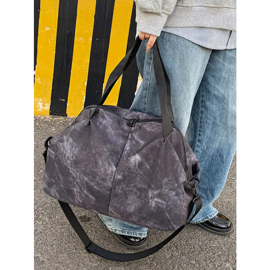 Tie-Dye Pattern Large Capacity Travel Bag Black / One Size Apparel and Accessories