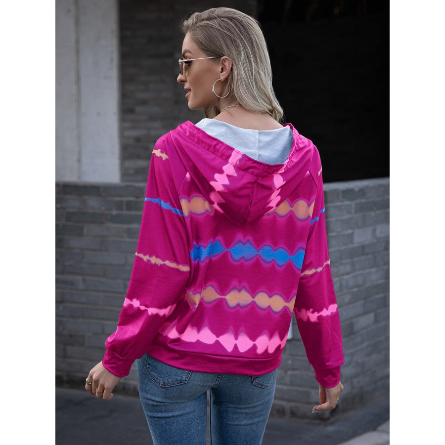 Tie Dye Raglan Sleeve Hoodie