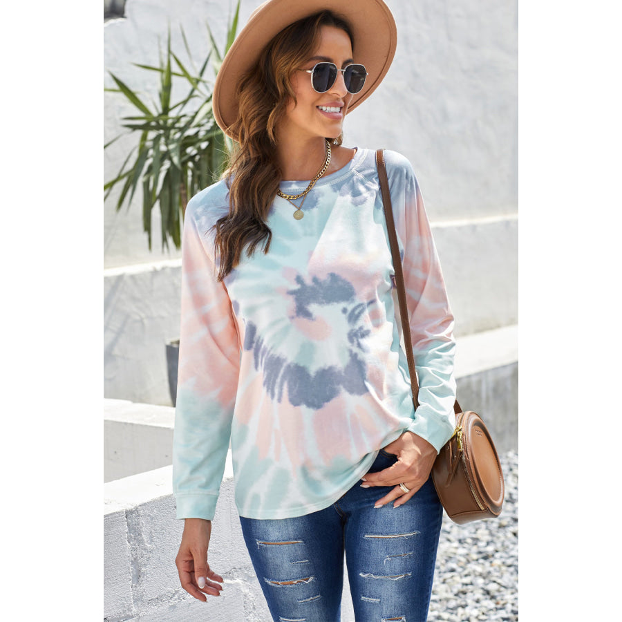 Tie-Dye Raglan Sleeve Top Multicolor / S