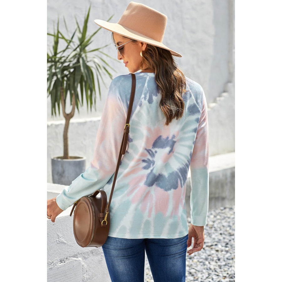 Tie-Dye Raglan Sleeve Top Multicolor / S