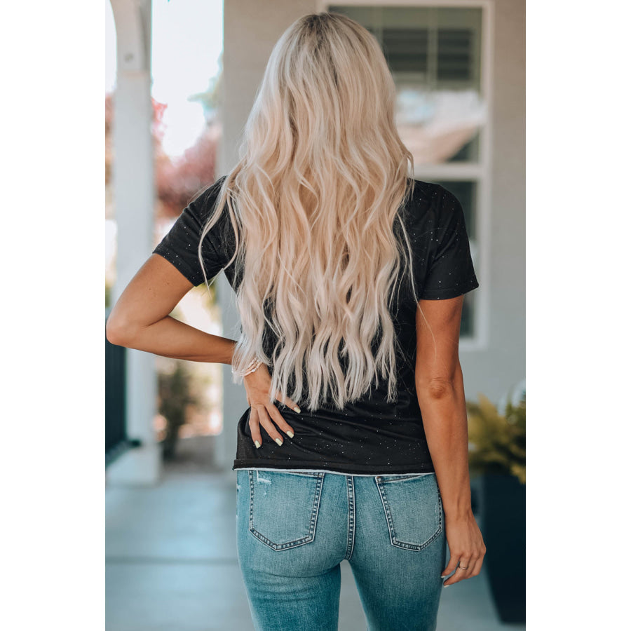 Tie - Dye Round Neck Short Sleeve T - Shirt Apparel and Accessories