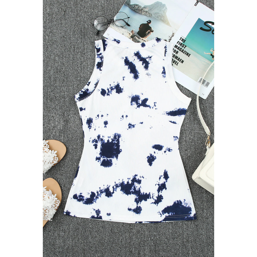 Tie - Dye Round Neck Tank Apparel and Accessories