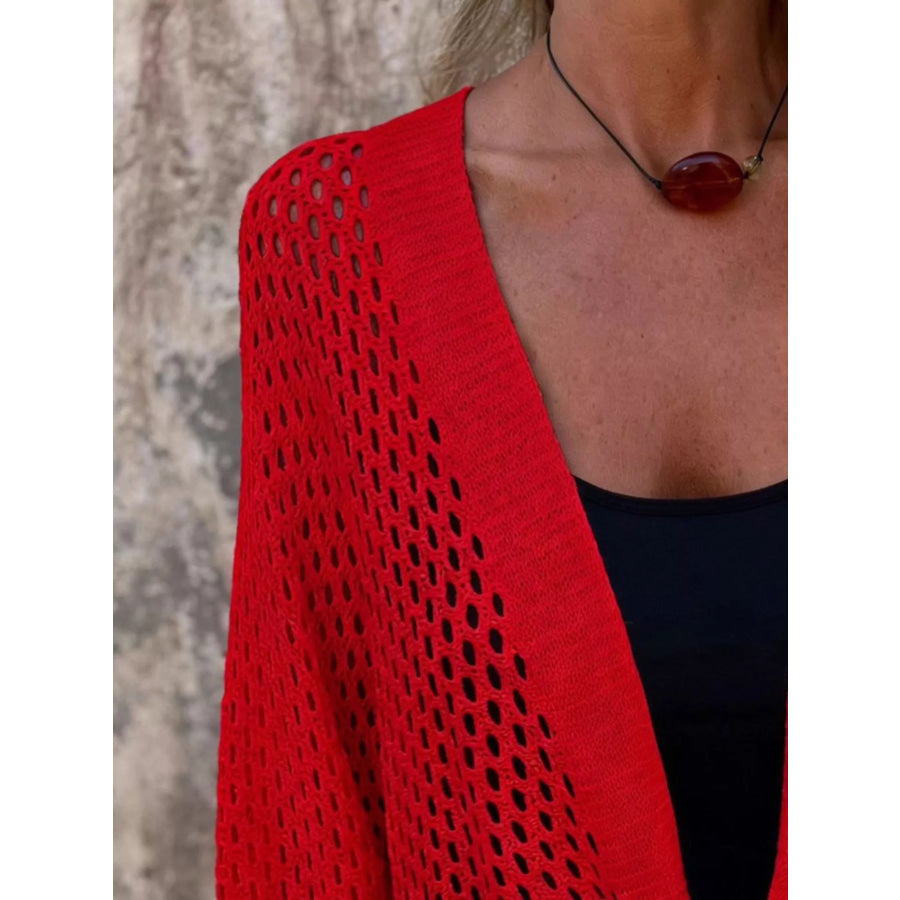 Tie-Front Crochet Knit Cover Up Apparel and Accessories