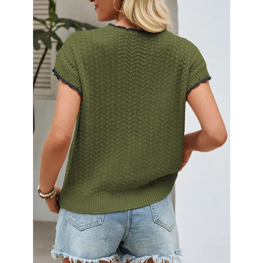 Tie-Front Knit Cardigan Apparel and Accessories
