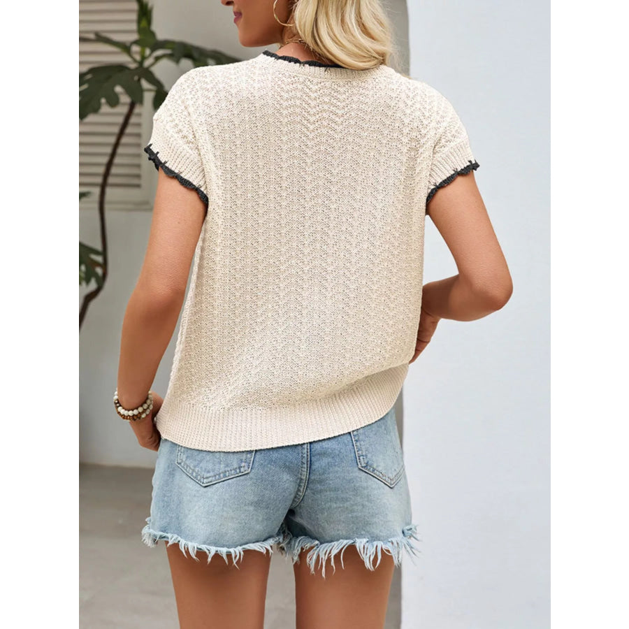 Tie-Front Knit Cardigan Apparel and Accessories
