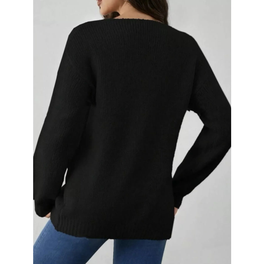 Tie-Front Long Sleeve Cardigan Apparel and Accessories