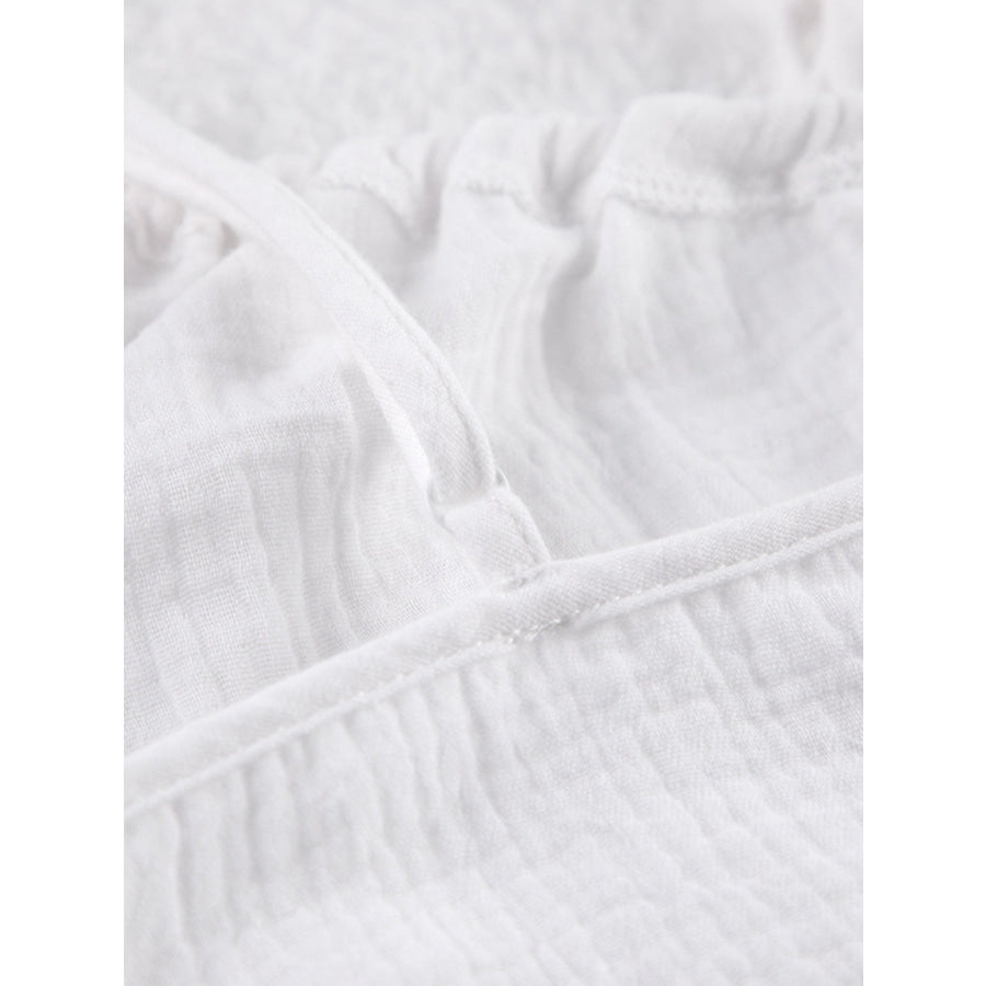 Tie Front Relaxed Fit Cami and Shorts Set Apparel and Accessories