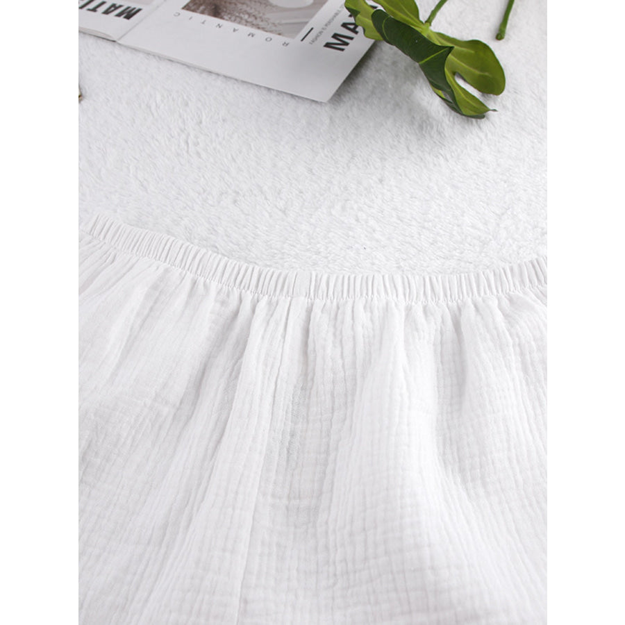 Tie Front Relaxed Fit Cami and Shorts Set Apparel and Accessories