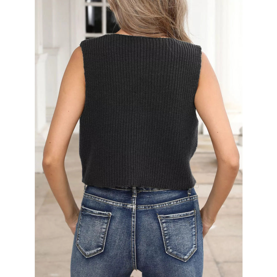 Tie-Front Sweater Tank Apparel and Accessories