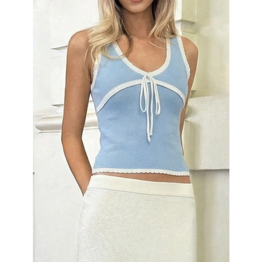 Tie-Front Tank Top Apparel and Accessories