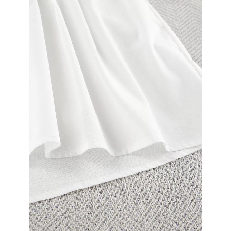Tie Neck Puff Sleeve Lounge Dress Apparel and Accessories